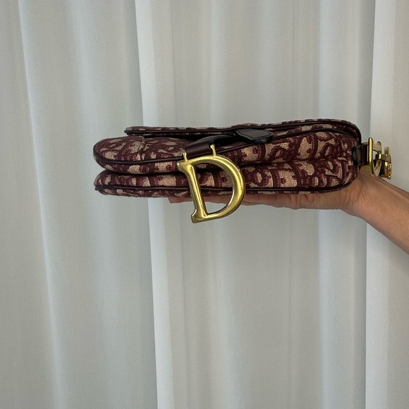 Dior Saddle oblique, red mini size - Picture 5 of 10